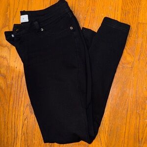 Classic Black Women's legging pants skinny ankle soft stretch 2 back pockets